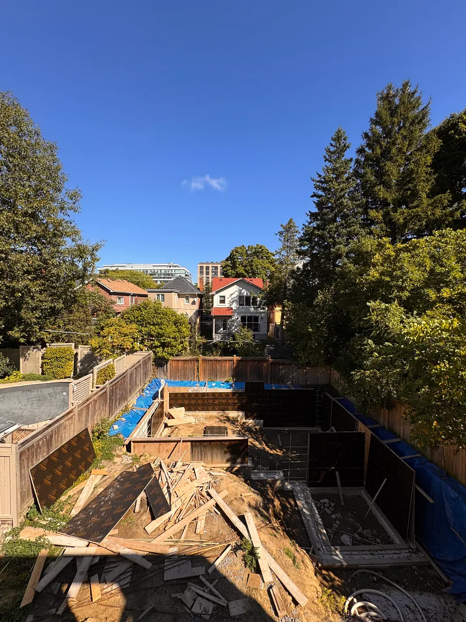 Excavation for a new foundation