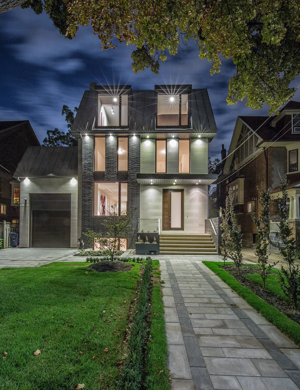 Lytton Park residence at night