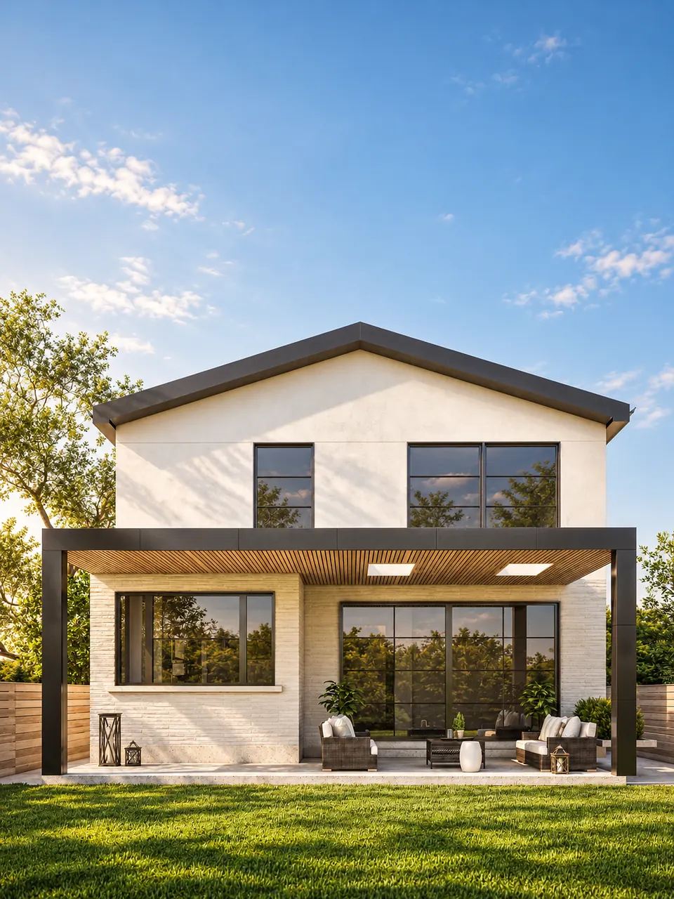 Gabled house with covered porch
